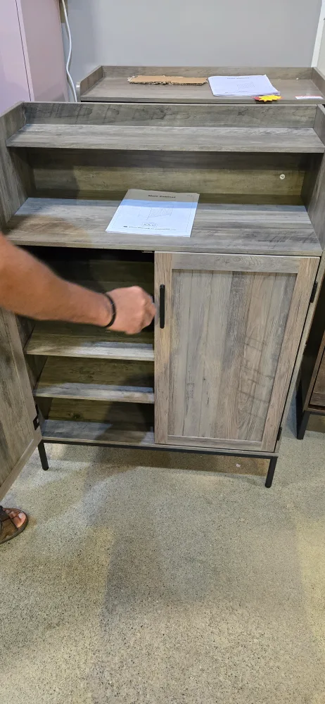 Shoe Cabinet - Grey Wood Grain image indicator(2)