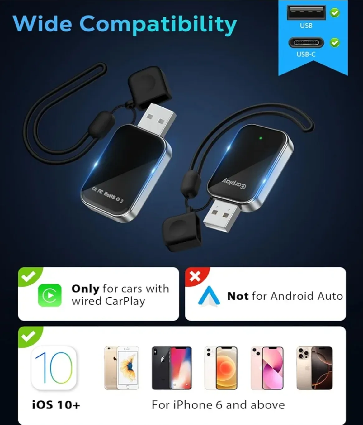 Wireless CarPlay Adapter - Upgrade Your Car! image indicator(5)