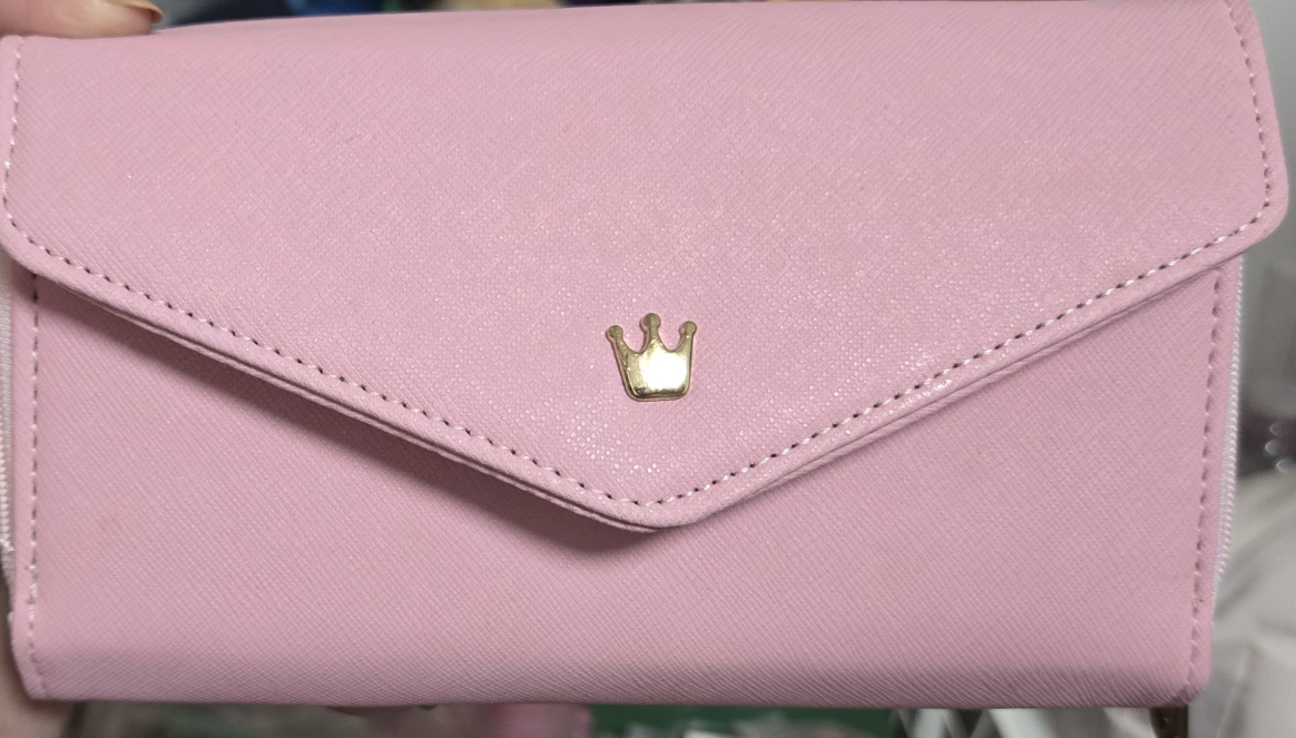 Crown Small Pouch Pink Wallet