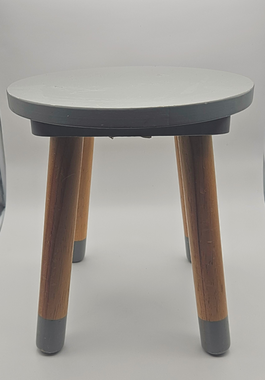 Grey Wooden Step Stool