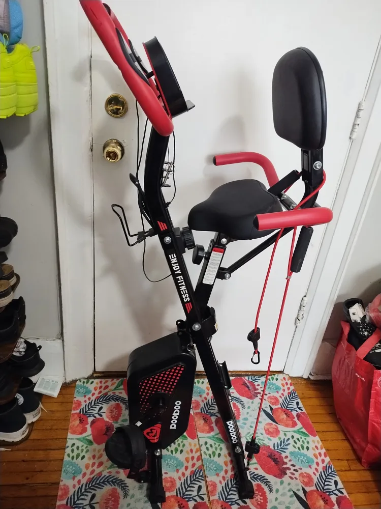 Folding Exercise Bike - Enjoy Fitness foldable stationary image indicator(2)