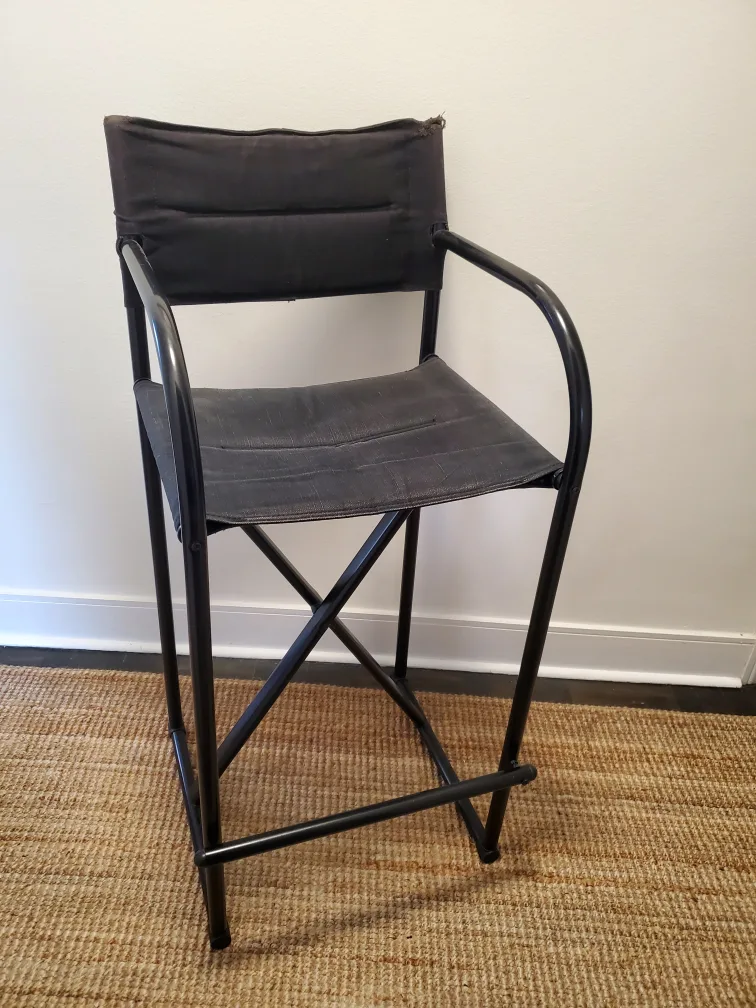 Black folding Director's Chair thumbnail