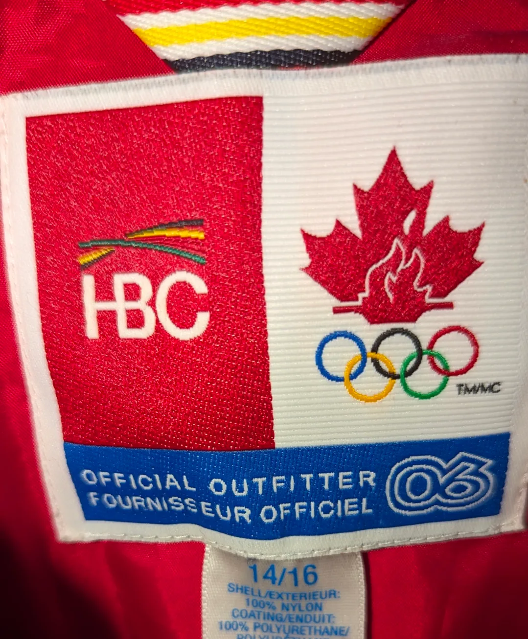 Brand New HBC Canada Olympic Vest - Youth Size 14/16 image indicator(3)