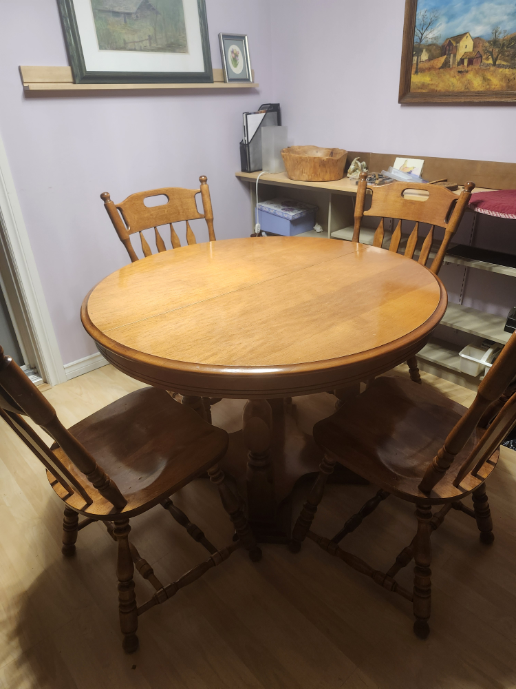 Wooden Dining Table with 4 Chairs - photo 3