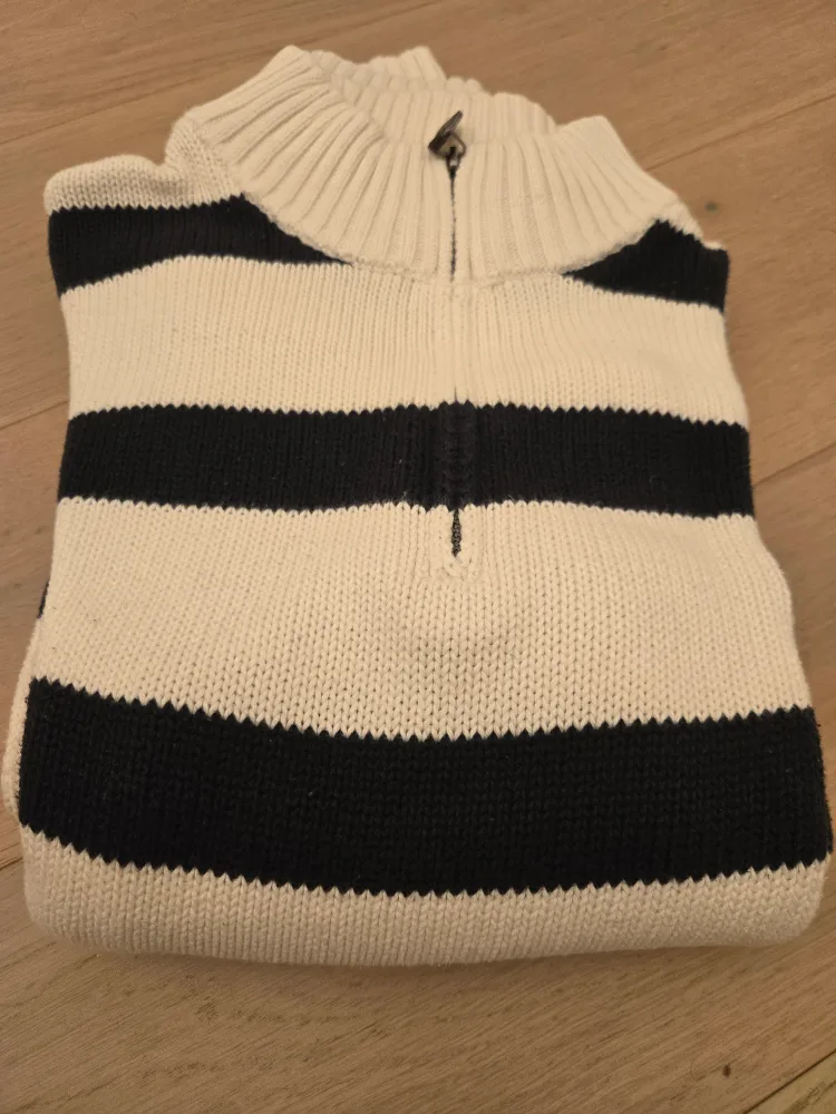 Chaps Striped 1/4 Zip Sweater thumbnail