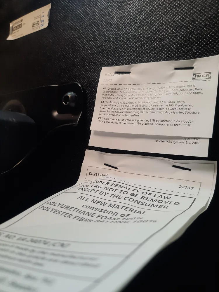 IKEA Renberget Black Office Chair image indicator(5)