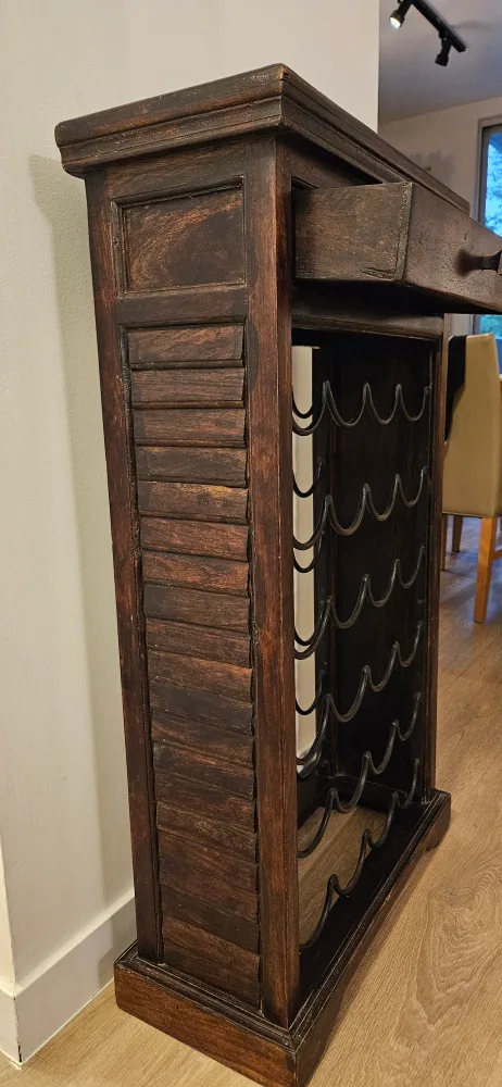 Wooden Wine Rack with Drawer thumbnail