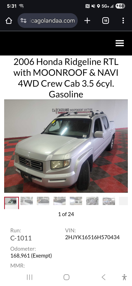 2006 Honda Ridgeline RTL Crew Cab 4WD