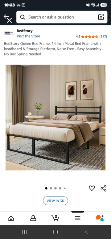 QUEEN BedStory Metal Bed Frame