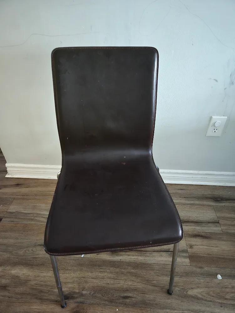 Brown Leather Dining Chair thumbnail