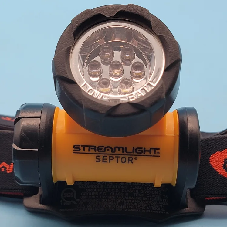 🥳VGC🤩 Streamlight 61052 SEPTOR LED HEADLAMP Yellow/ Black image indicator(2)
