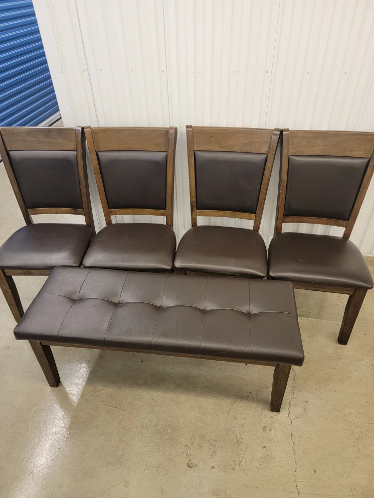 Dining Table Set - Table, 4 Chairs & Bench image indicator(3)