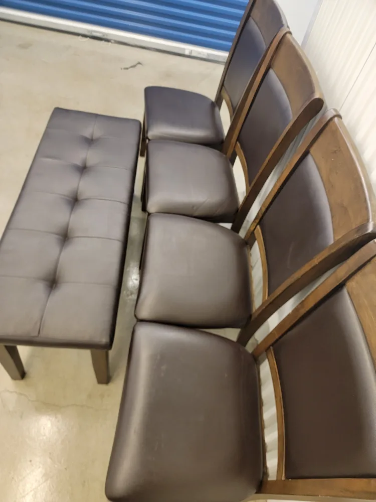 Dining Table Set - Table, 4 Chairs & Bench image indicator(4)