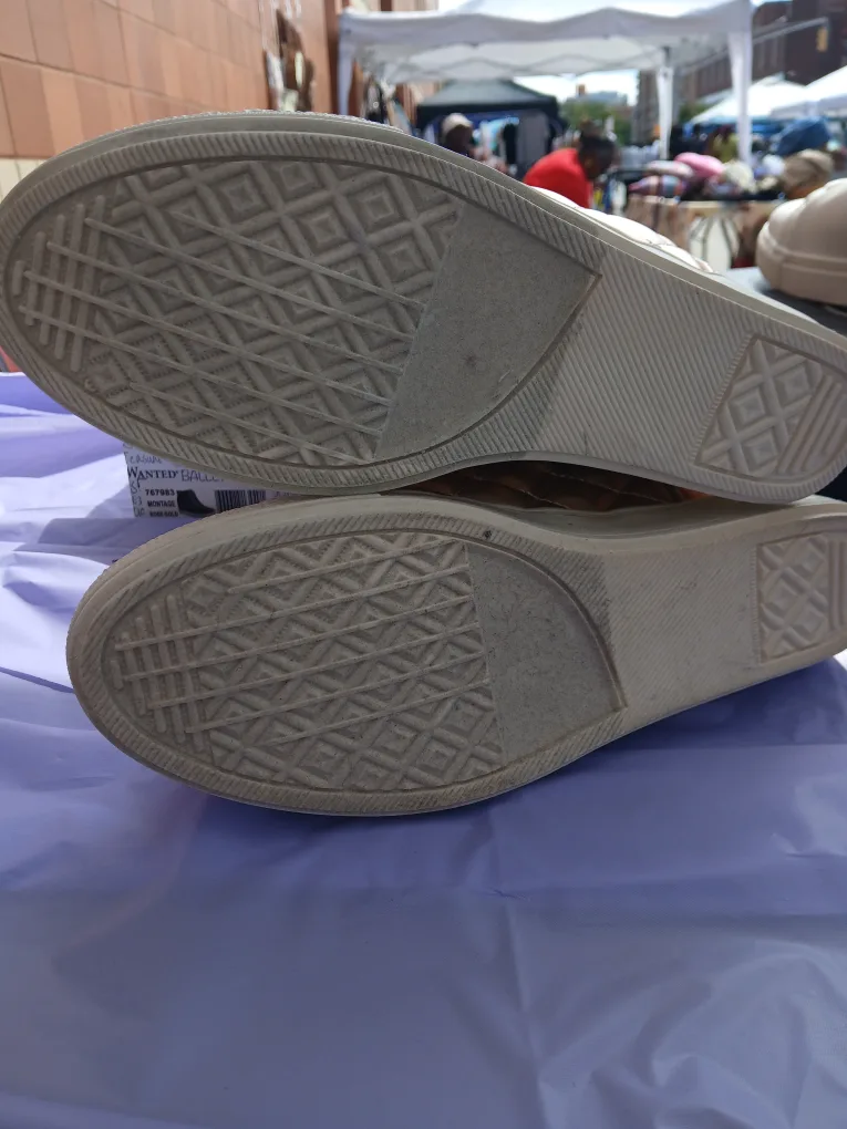 Wanted Rose Gold Quilted Wedge Sneakers - Size M image indicator(4)