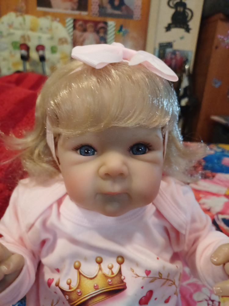 Reborn Baby Doll - Blonde Hair, Blue Eyes