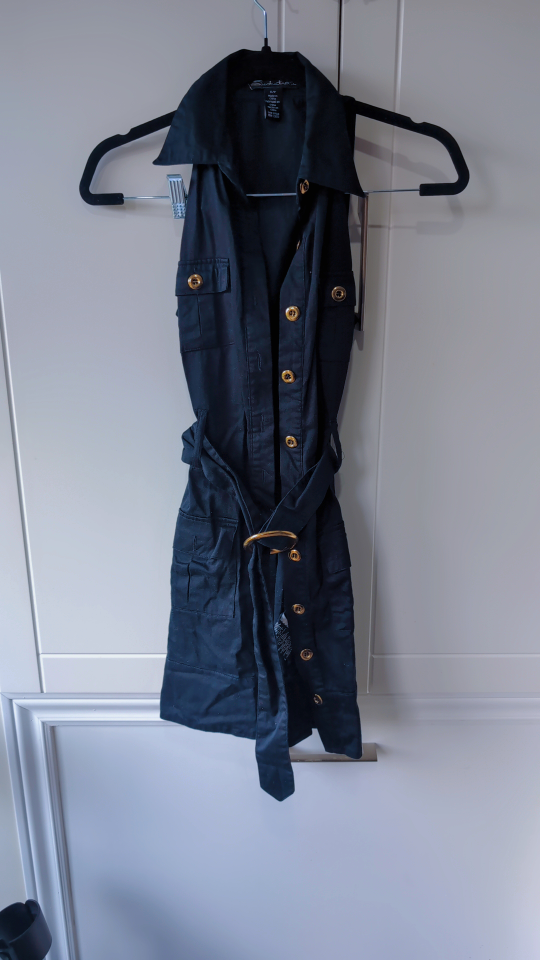 Black Rivet Dress - Black, Size S