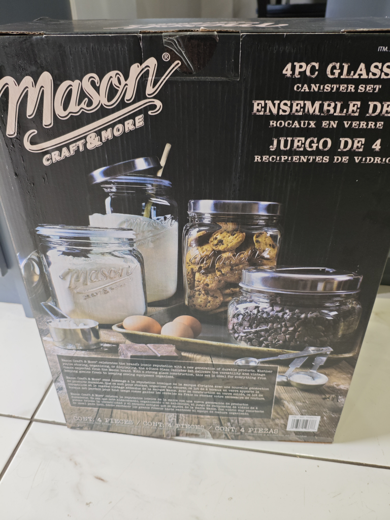 Mason Craft & More 4pc Glass Canister Set