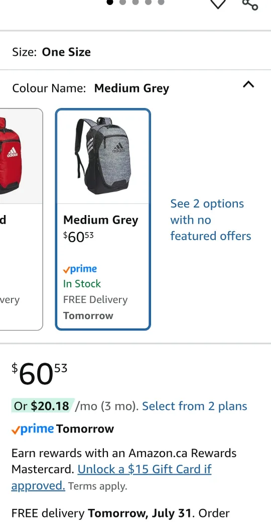 Adidas Medium Grey Backpack - Functional Design image indicator(5)