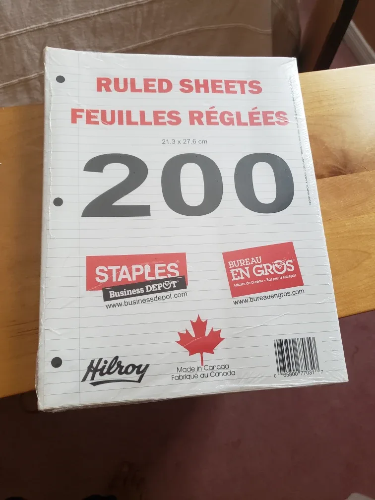 Hilroy Ruled Sheets - 200 sheets and bonus gift. thumbnail