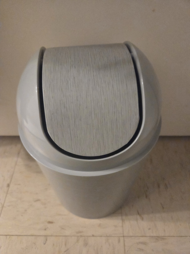 Grey Swing Top Trash Can