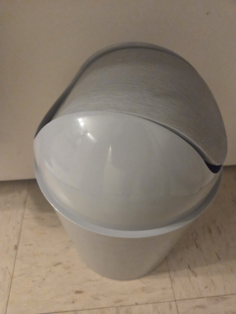 Grey Swing Top Trash Can - photo 2
