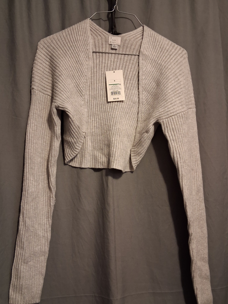 A New Day Light Gray Cardigan - Size S