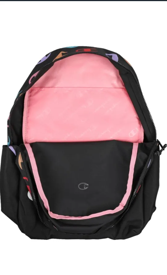 Champion Backpack - Black with Colorful Logos image indicator(5)