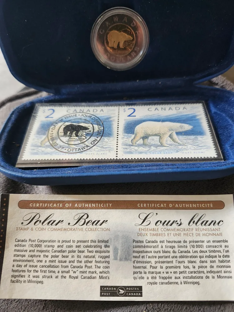 Canada Post Polar Bear Stamp & Coin Set thumbnail