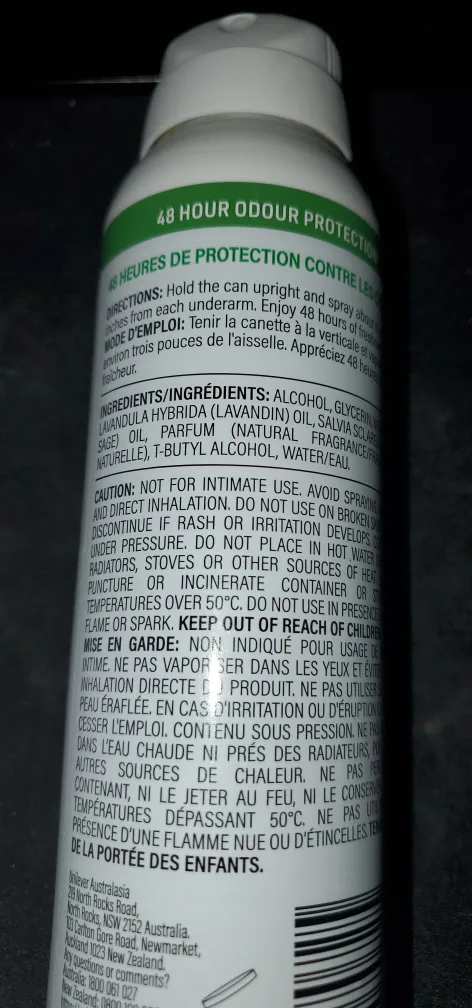 Schmidt's lavender and sage aerosol natural deodorant image indicator(2)