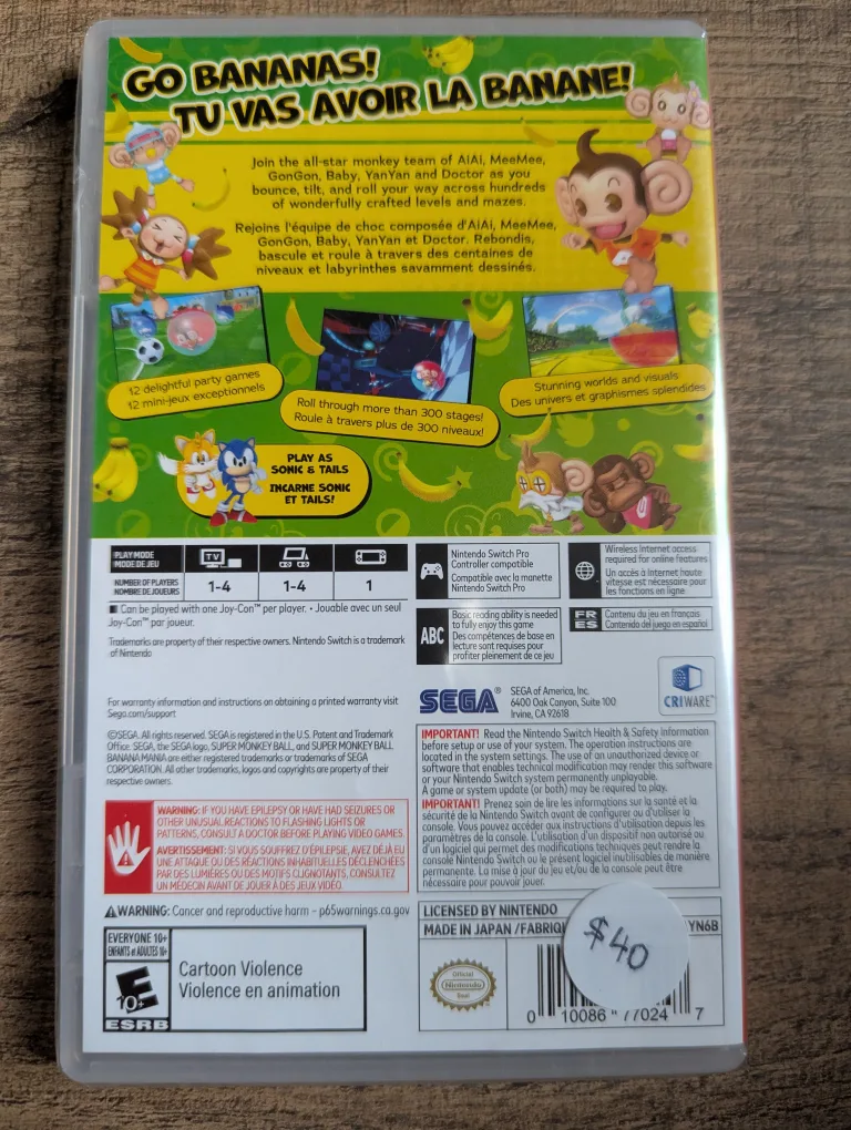 Nintendo switch Super Monkey Ball Banana Mania image indicator(2)