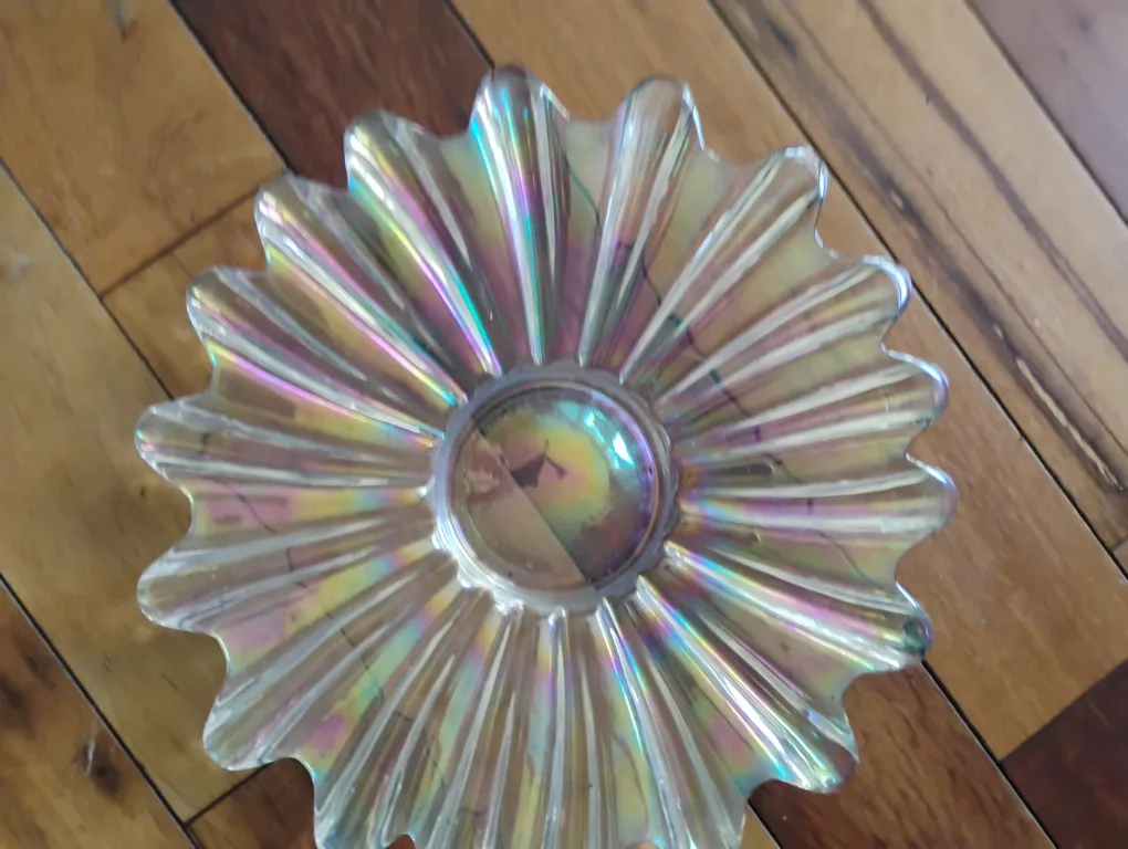 Iridescent Carnival Glass Bowl vintage
