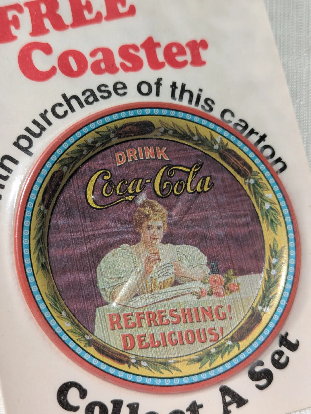 1976 75th Coca-Cola Belt Buckle & Coaster image indicator(6)