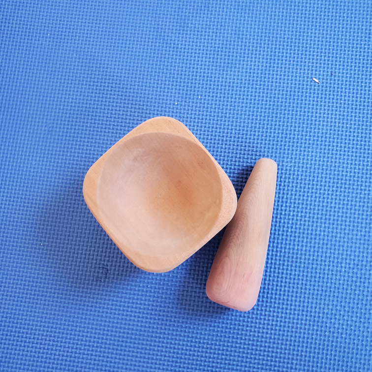 Wooden Mortar and Pestle Set - photo 2
