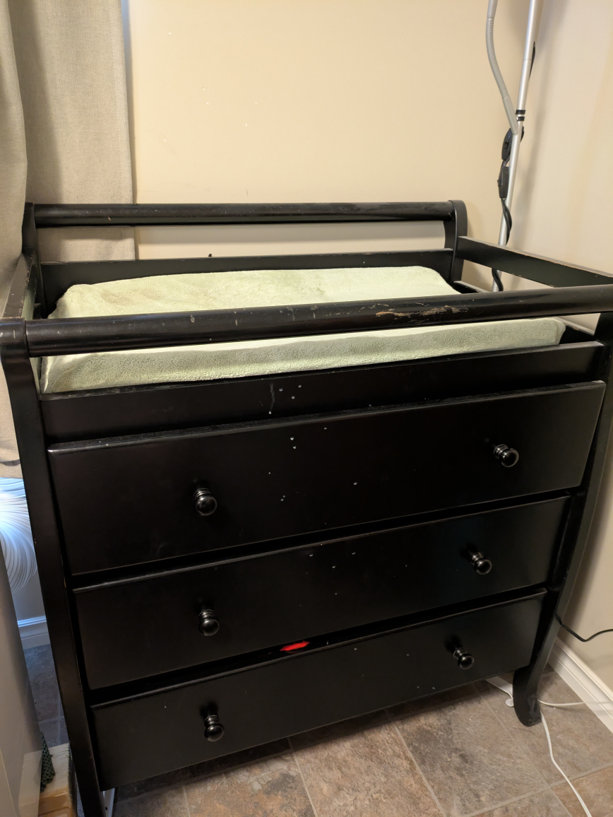 baby change table and dresser