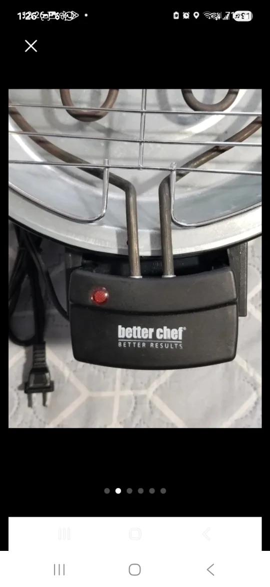 ❤️BETTER CHEF Portsble 12 inch Electric BBQ Grill.New image indicator(2)