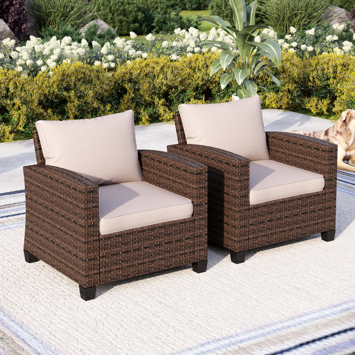 Wicker King Handwoven Rattan Outdoor Sofa - photo 2