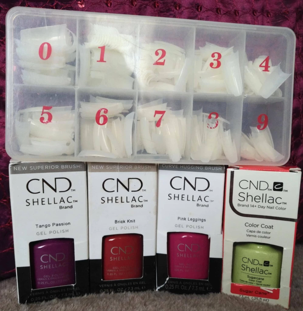 CND Shellac Gel Polish - BRAND NEW IN BOX & Nail Tips