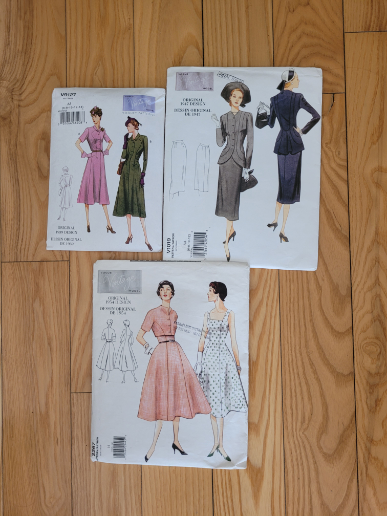 Vintage Vogue pattern lot ×3