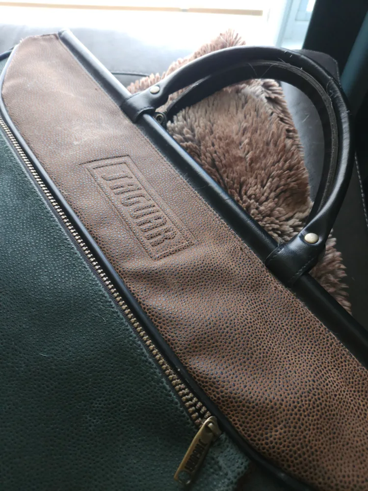 Vintage Jaguar Weekender Bag - Green & Brown image indicator(2)