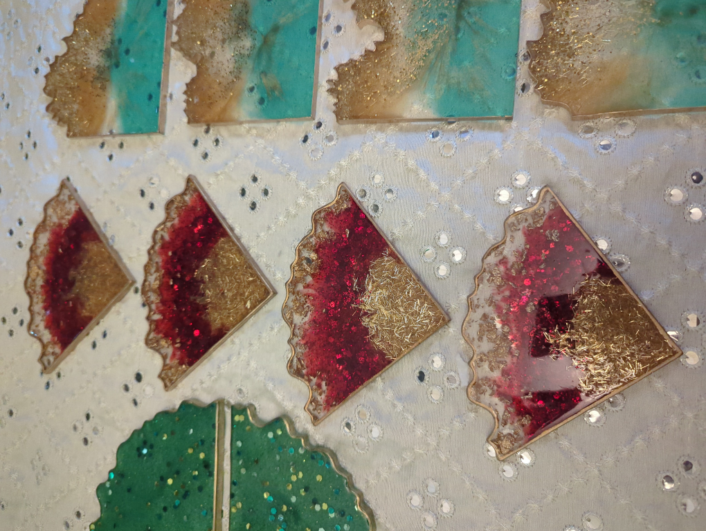 Handmade Resin Coaster Sets four different sets - photo 3