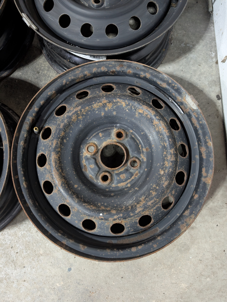 (4)-15 Inch Steel Rims 4x100 - photo 2