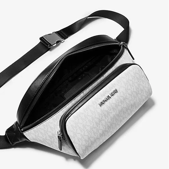Michael Kors White Signature Print Belt Bag thumbnail