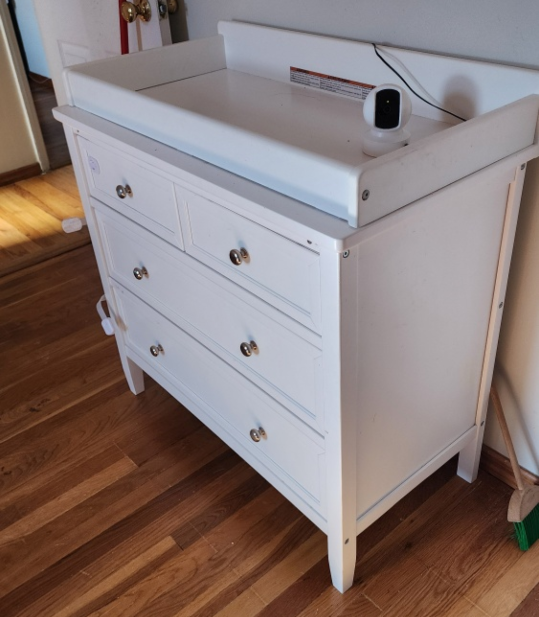 White Changing Table Dresser - photo 2