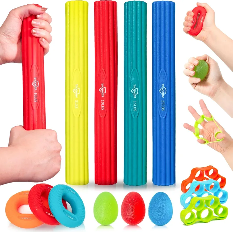 Flex Therapy Bar and Grip Strength Trainers Set BNIB thumbnail