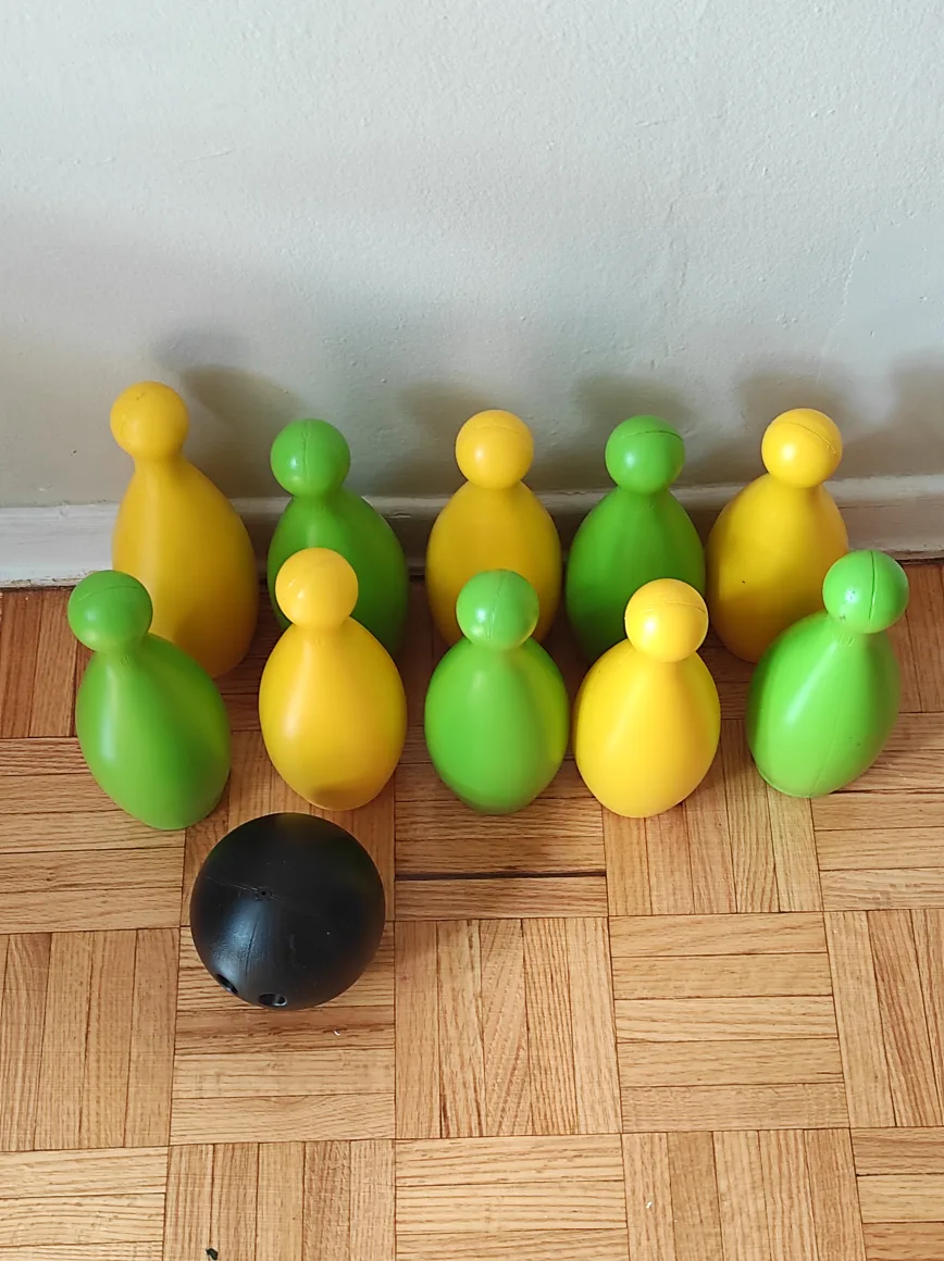 Kids Bowling Set - Yellow & Green thumbnail