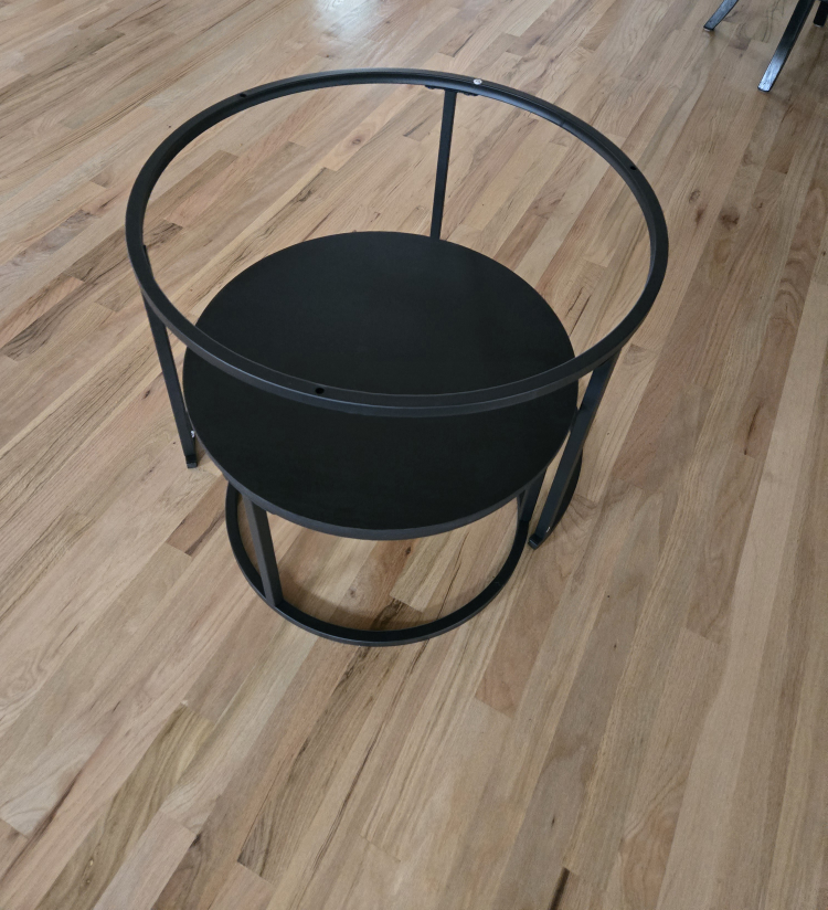 HOJINLINERO Industrial Round Coffee Table Set - photo 3