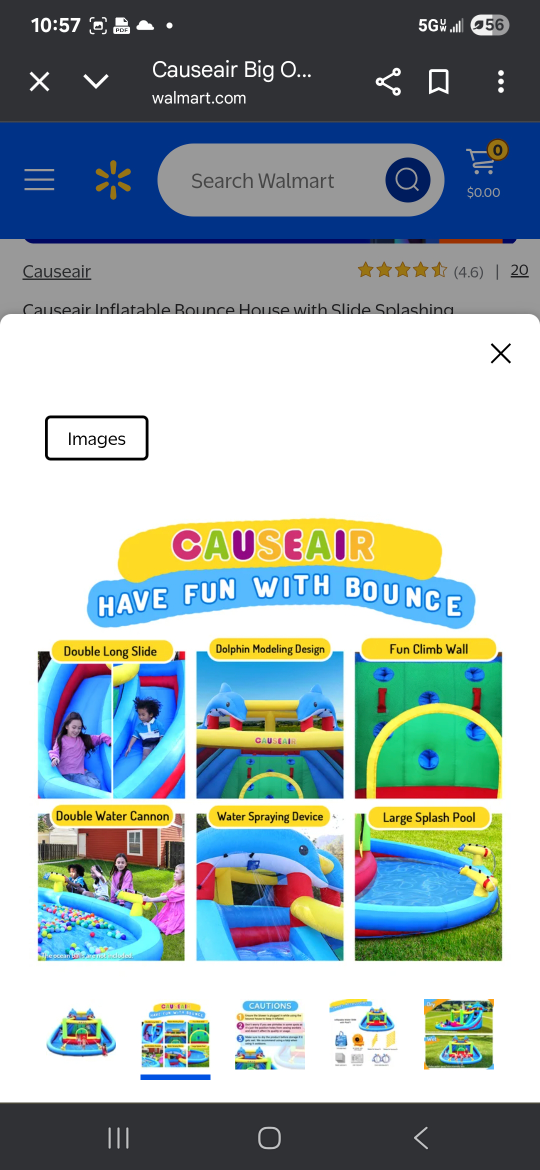 Causeair Inflatable Bounce House with Slide and Pool - photo 4