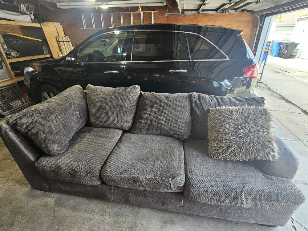 Brown 3-Seat Sofa Couch - photo 4