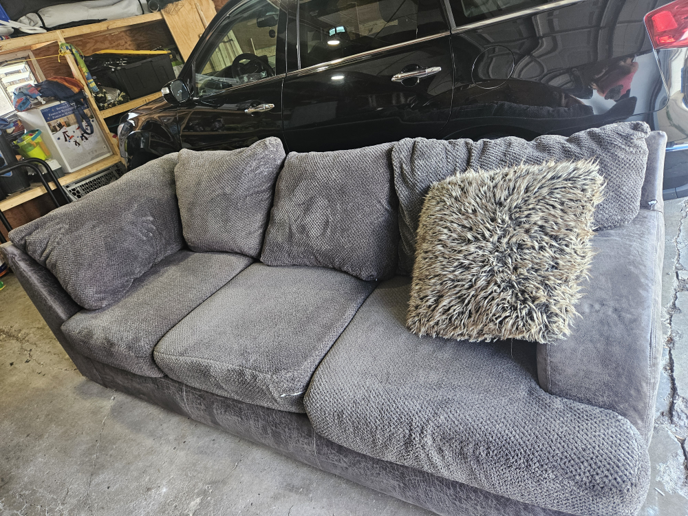 Brown 3-Seat Sofa Couch - photo 5