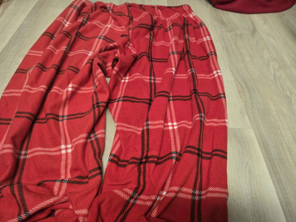 Red Plaid Fleece Pajama Pants